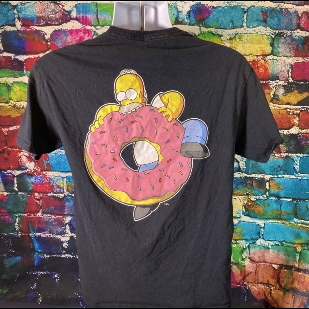 The Simpsons Homer Simpson Double Sided Donuts T-Shirt Adult Size M.